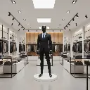 Men Glossy Black Standing Pose Mannequin 2.webp