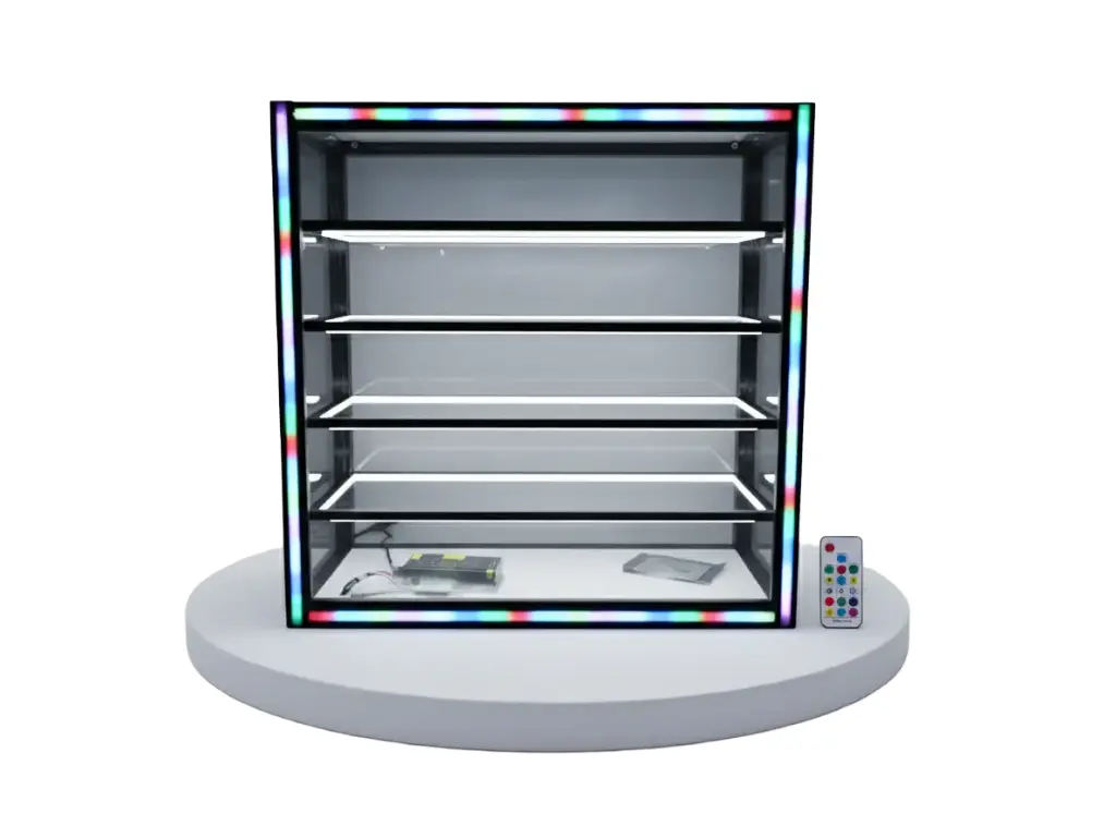 3x3ft Countertop Showcase with Neon Light Sync Music