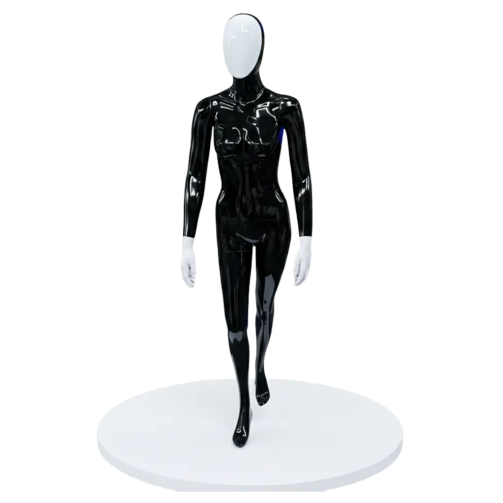 Women Glossy Black/White Standing Pose Mannequin