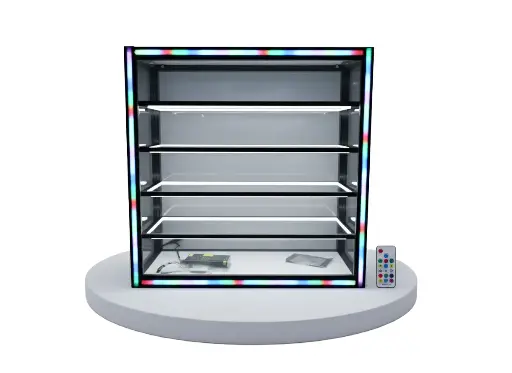 3x3ft Countertop Showcase with Neon Light Sync Music